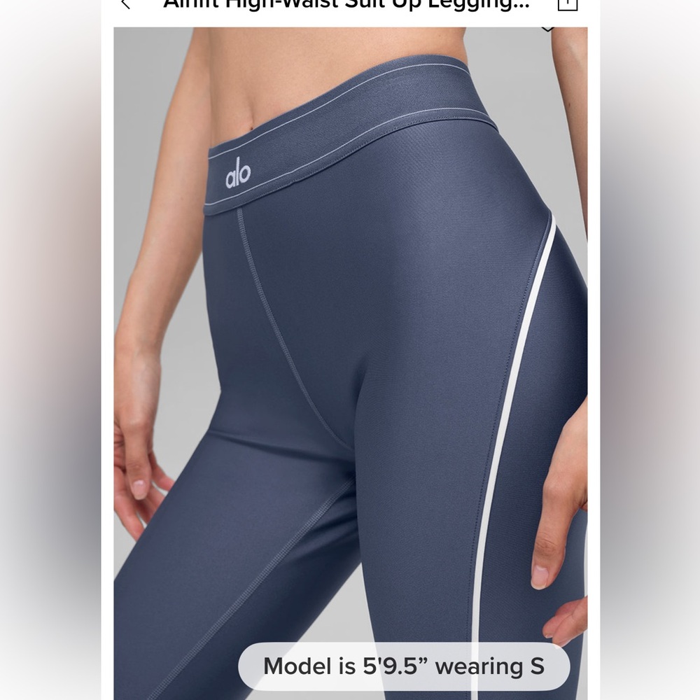 ALO Yoga Airlift High-Waist Suit
Up Legging - Bluestone/White-XS-NWT - Picture 2 of 9